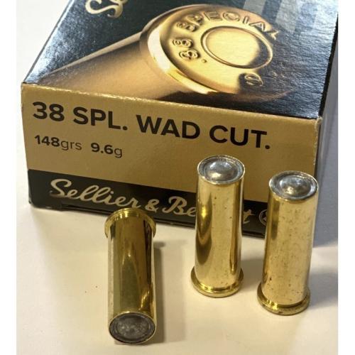 SELLIER BELLOT 38 Special WAD CUTTER 148gr - 9.6gr. (calibre 38sp)