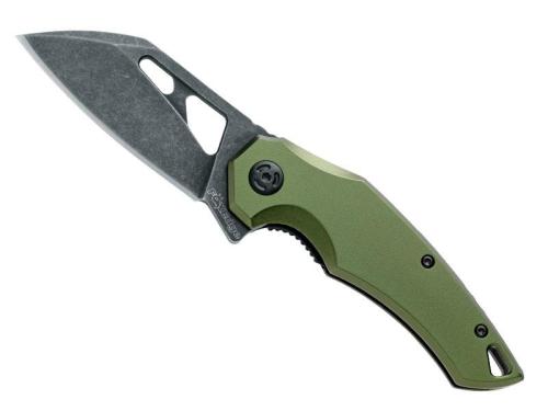 Couteau Fox Edge Atrax aluminium vert blackwash