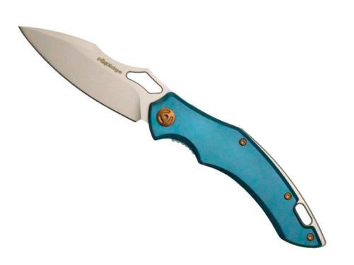 Couteau Fox Edge Sparrow aluminium bleu/bronze