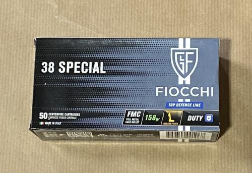 FIOCCHI 38 SPECIAL  158 GRS FMC sans plombs - vernie (calibre 38sp)
