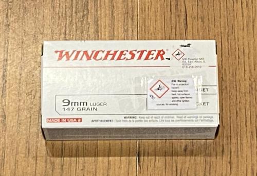 Winchester 9mm Luger SUBSONIC 147gr. - 9.19 - 9mm para