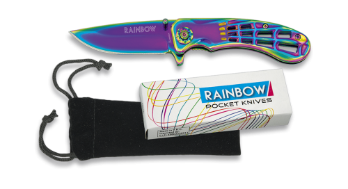 Couteau pliant Rainbow toile d'araignée