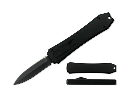 Mini couteau automatique noir double tranchant