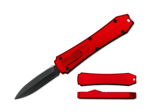 Mini couteau automatique rouge double tranchant