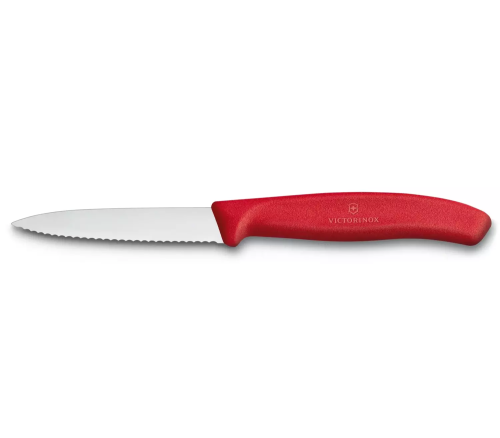 Couteau office denté 8cm Victorinox rouge
